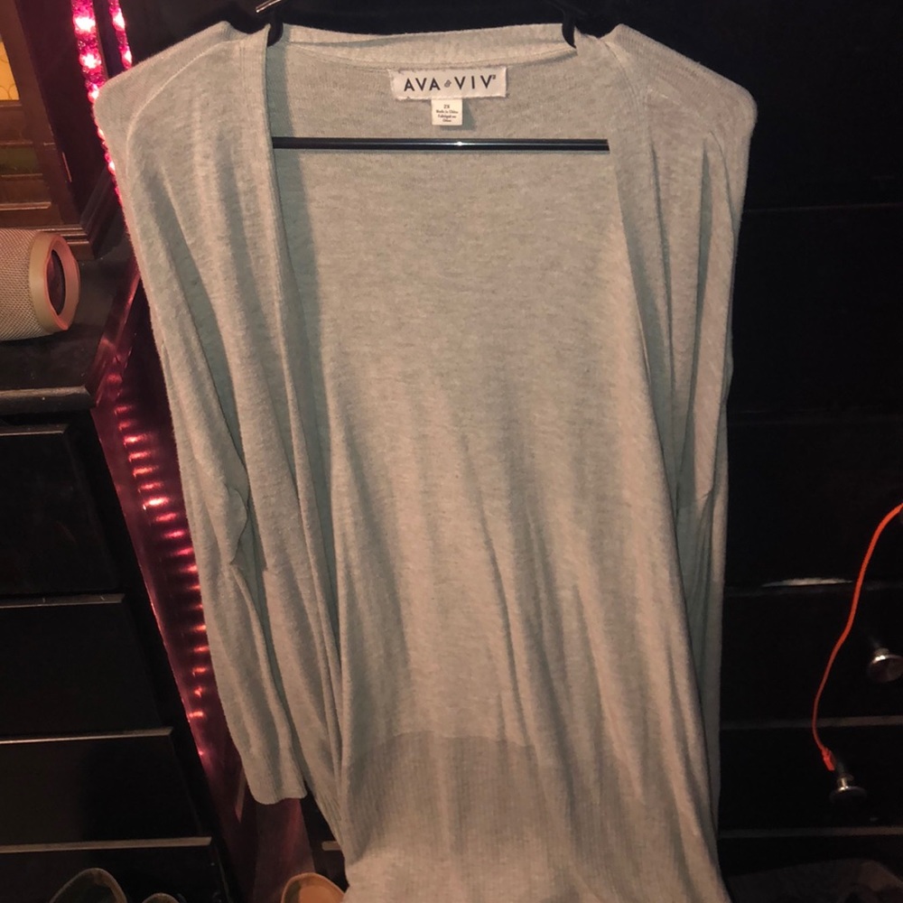 Gray cardigan
